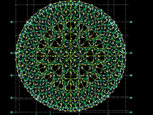 韶山明光正元广场圆形网架