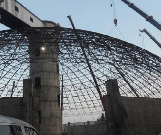 韶山网架分条或分块安装法